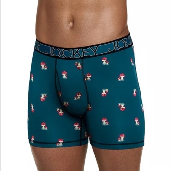 Jockey Men's Active Boxer Brief in Digital Mushroom Print, Multiple Sizes, NWT - Picture 1 of 5